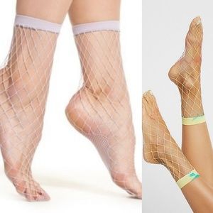 3 Sets of Free People Sugar Sugar Fishnet Anklets